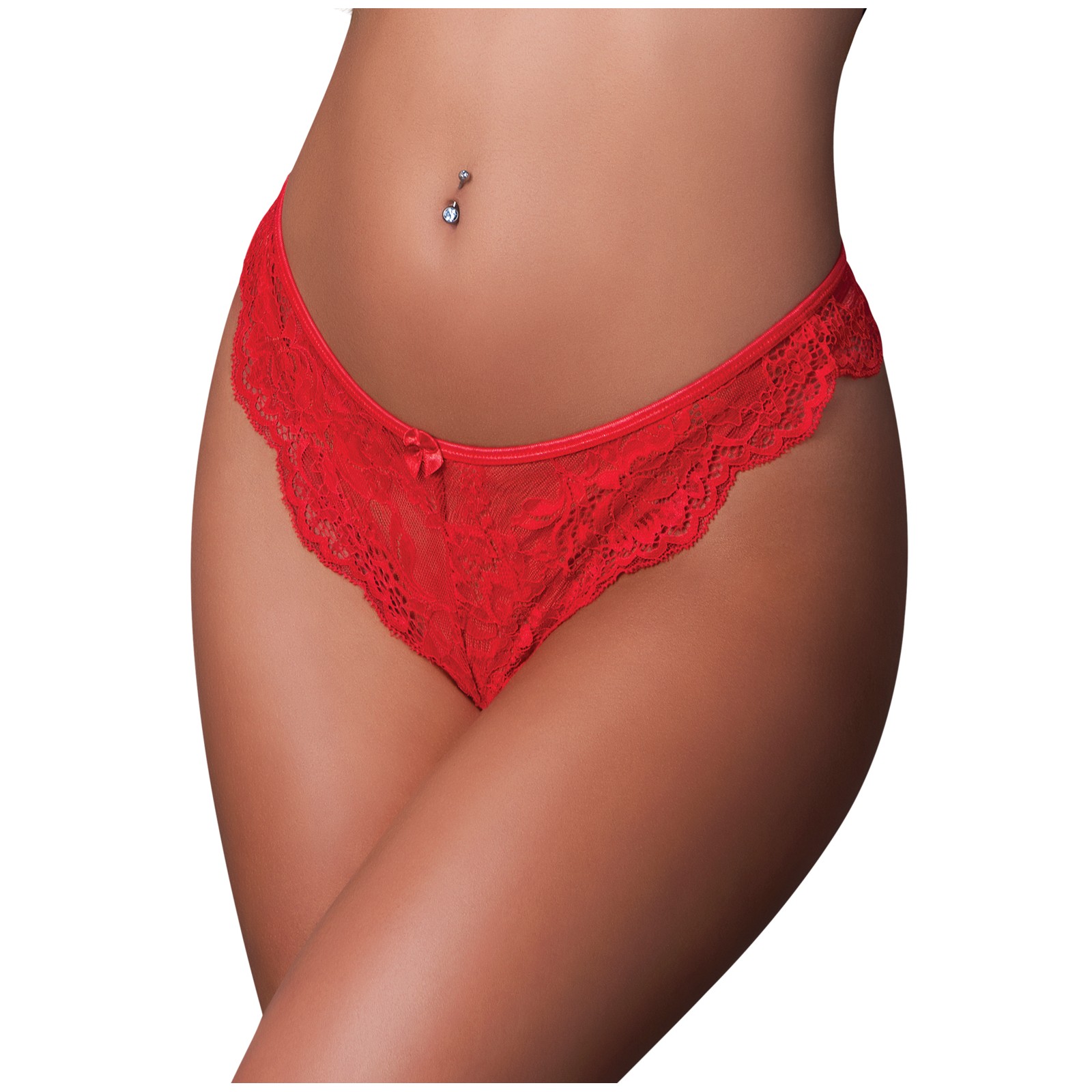 Tanga con Crotch Cortado Sugar High - Rojo S/M