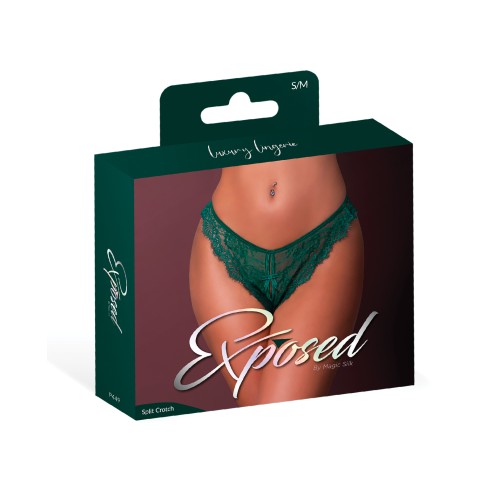 Evermore Emerald Split Crotch Panty for Seduction