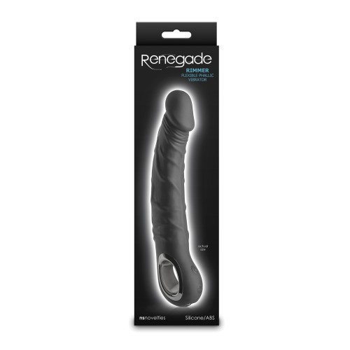 Renegade Rimmer Vibrating Dong w/Handle - Black