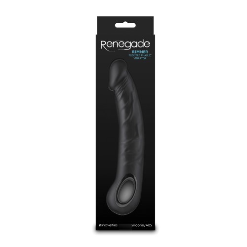 Dong Vibrador Renegade Rimmer con Mango - Negro