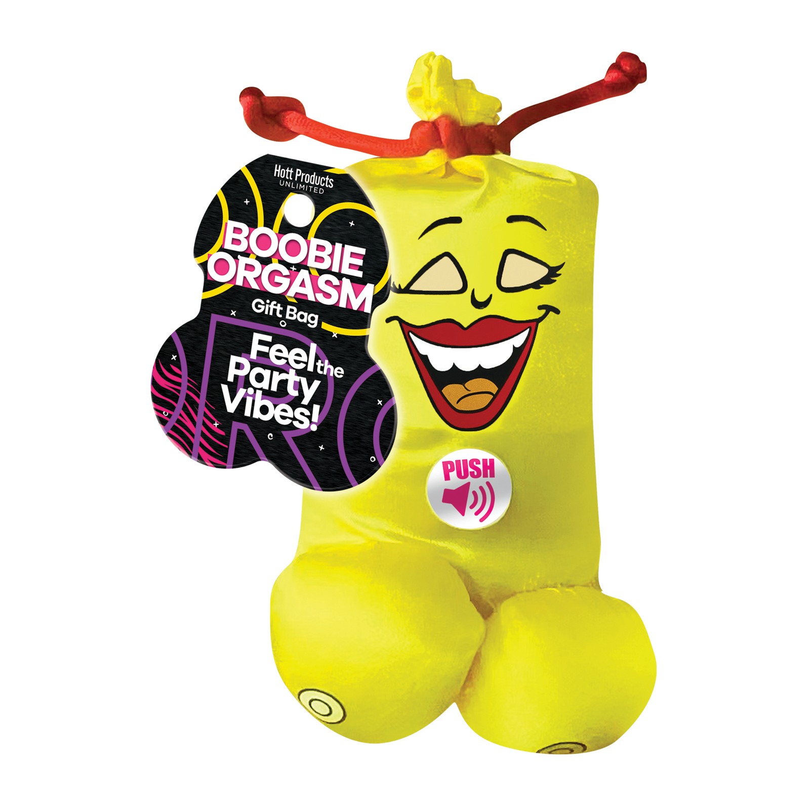 Boobie Orgasm Gift Bag Yellow