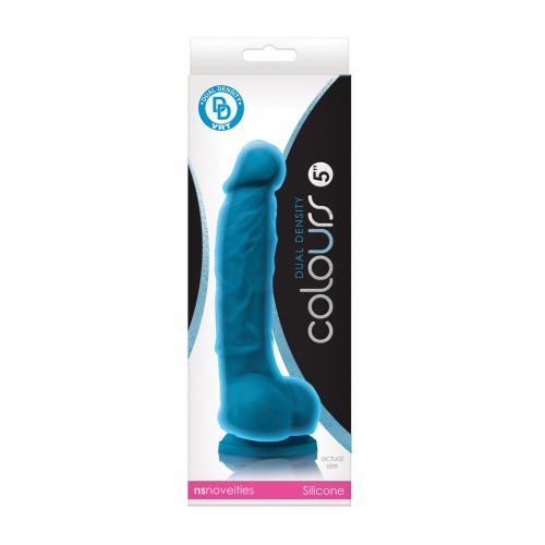 Dildo de Densidad Dual 5 Pulgadas Azul