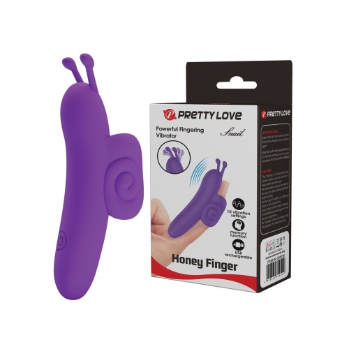 Pretty Love Snail Honey Finger Vibrator for Intense Stimulation