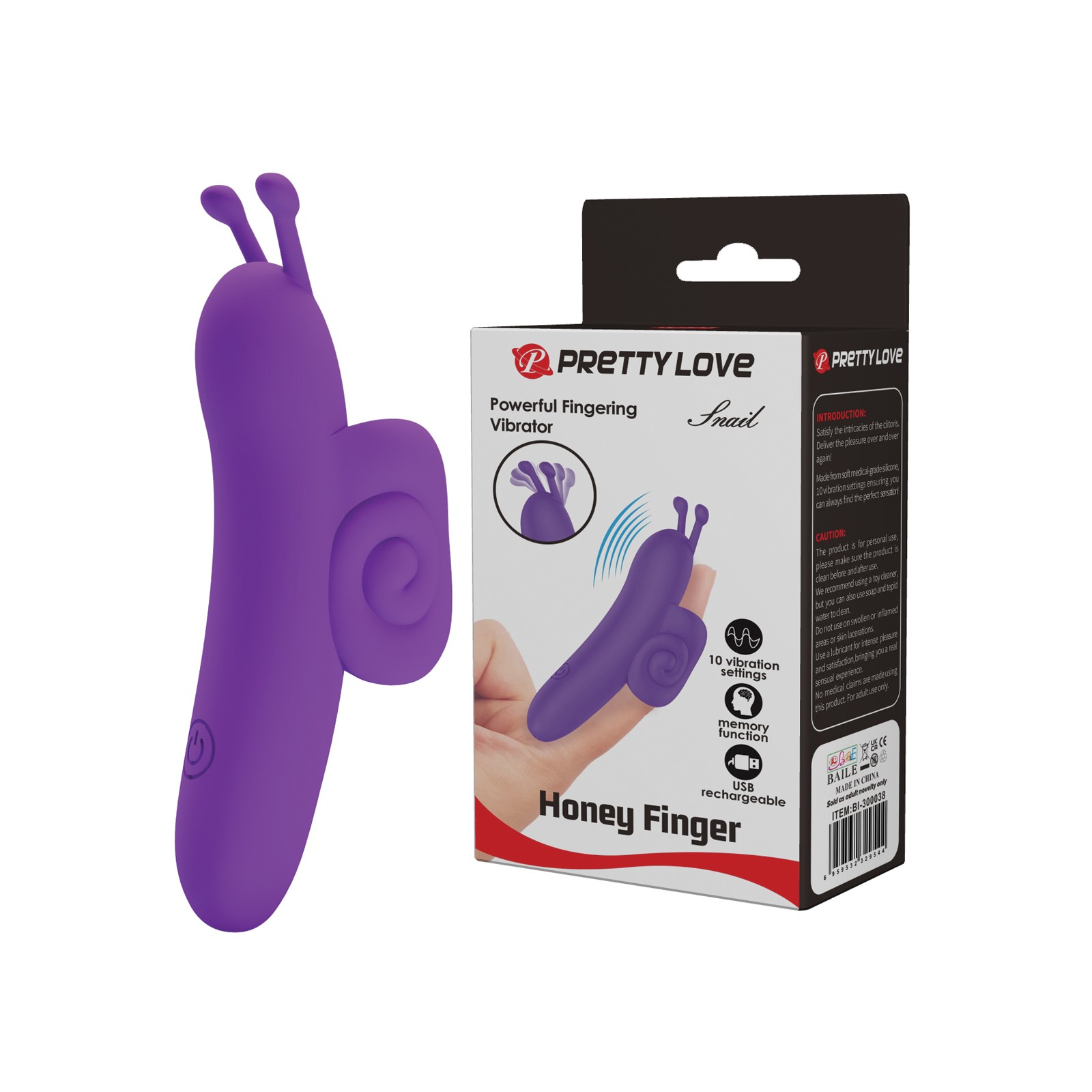 Pretty Love Snail Honey Finger Vibrator for Intense Stimulation