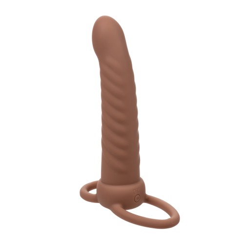 Performance Maxx Rechargeable Ribbed Dual Penetrator - Brown