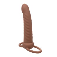 Performance Maxx Rechargeable Ribbed Dual Penetrator - Brown