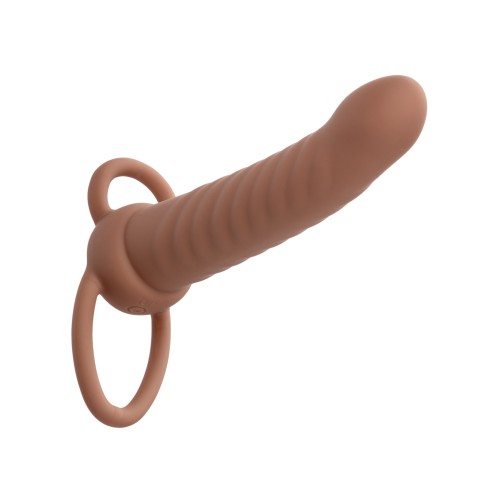 Performance Maxx Rechargeable Ribbed Dual Penetrator - Brown