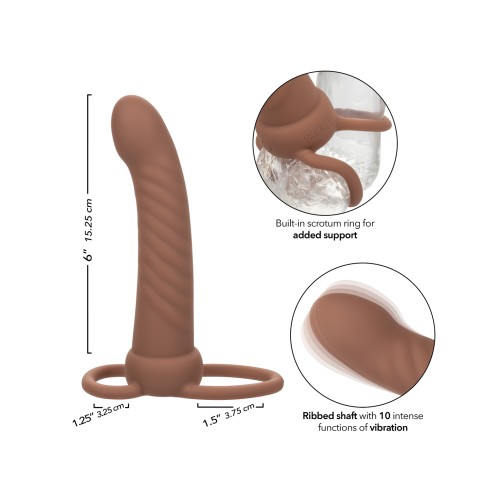 Performance Maxx Rechargeable Ribbed Dual Penetrator - Brown