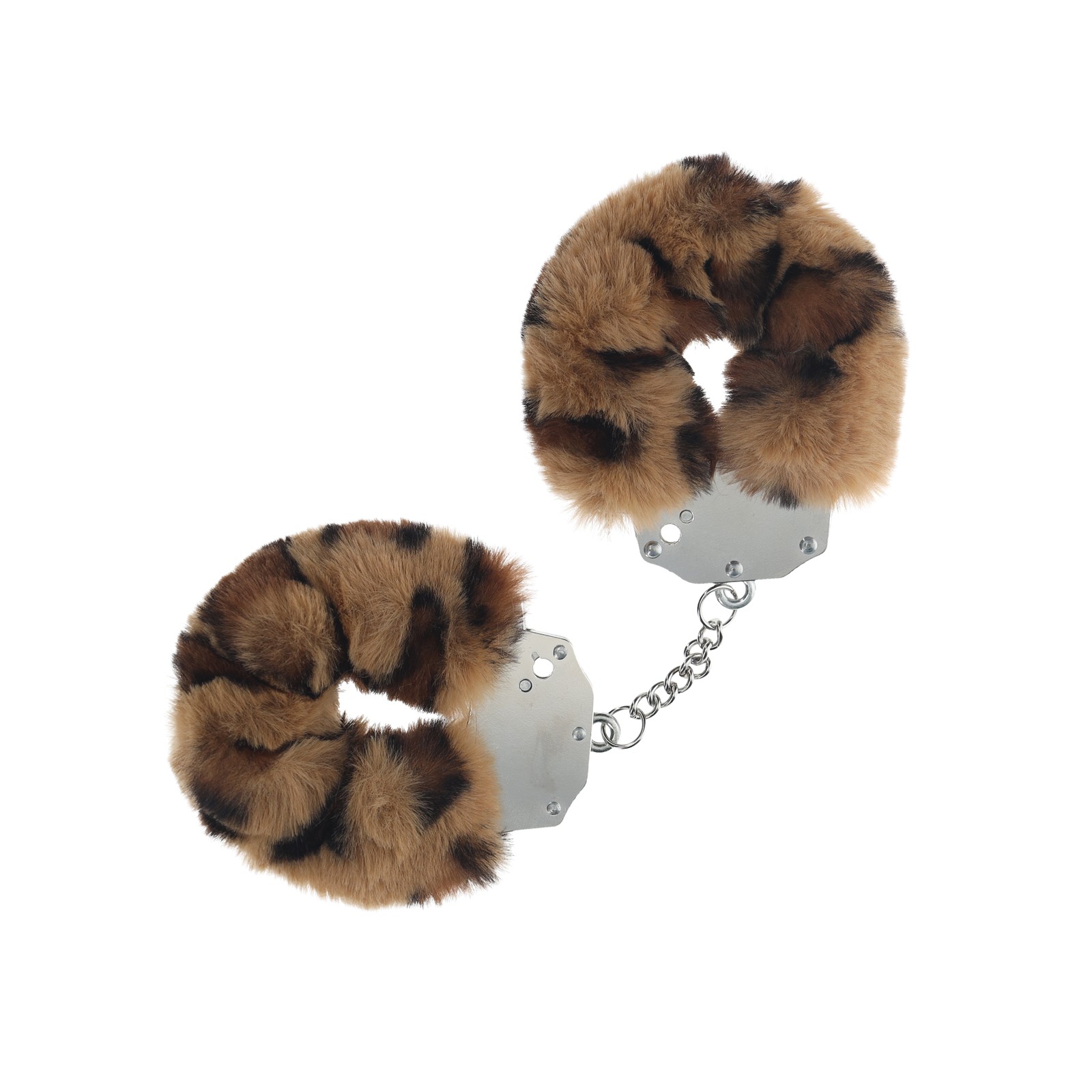 Dispositivos Ouch! Esposas de Peluche Resistentes Leopardo