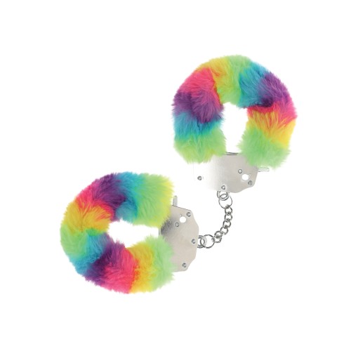 Shots Heavy-duty Fluffy Handcuffs Rainbow