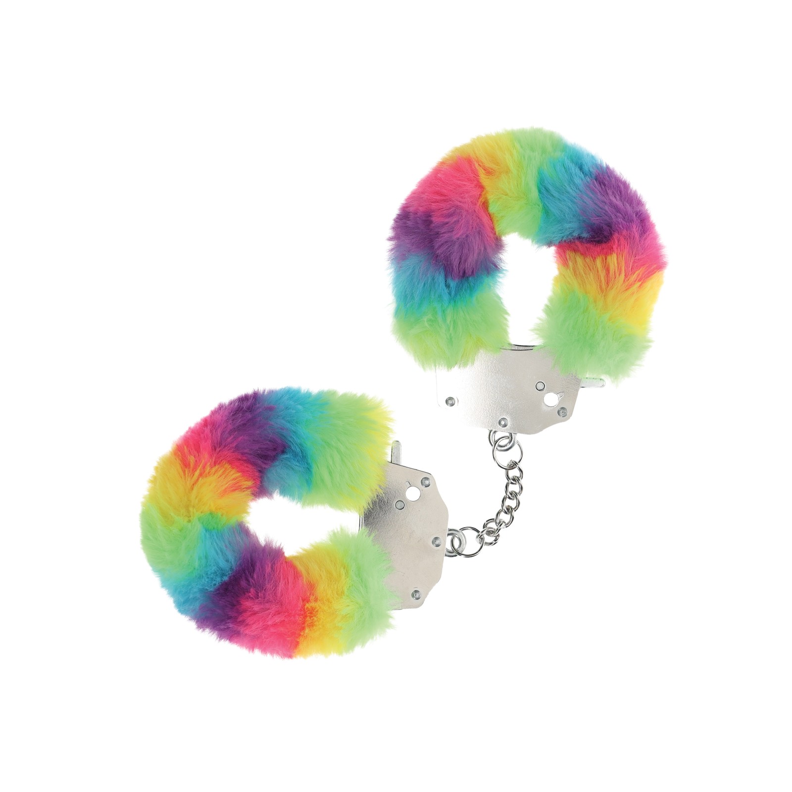 Shots Heavy-duty Fluffy Handcuffs Rainbow