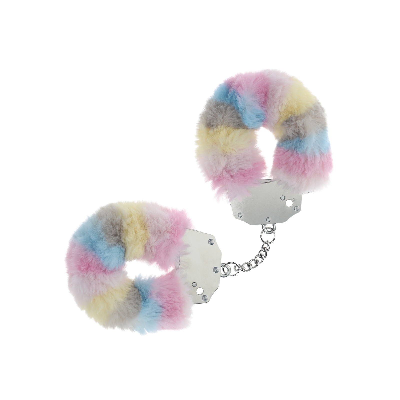 Shots Ouch Heavy-duty Fluffy Handcuffs Powder Rainbow