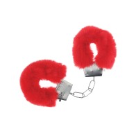 Shots Ouch Classic Fluffy Handcuffs Red