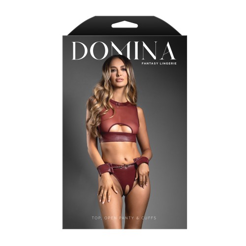 Domina Sheer Mesh & Vegan Leather Set