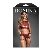 Domina Sheer Mesh & Vegan Leather Set