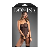 Domina One-Shoulder Sheer Mesh Teddy