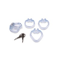 Lockmaster 3.5" Side Lock See Thru Chastity Cage - Clear