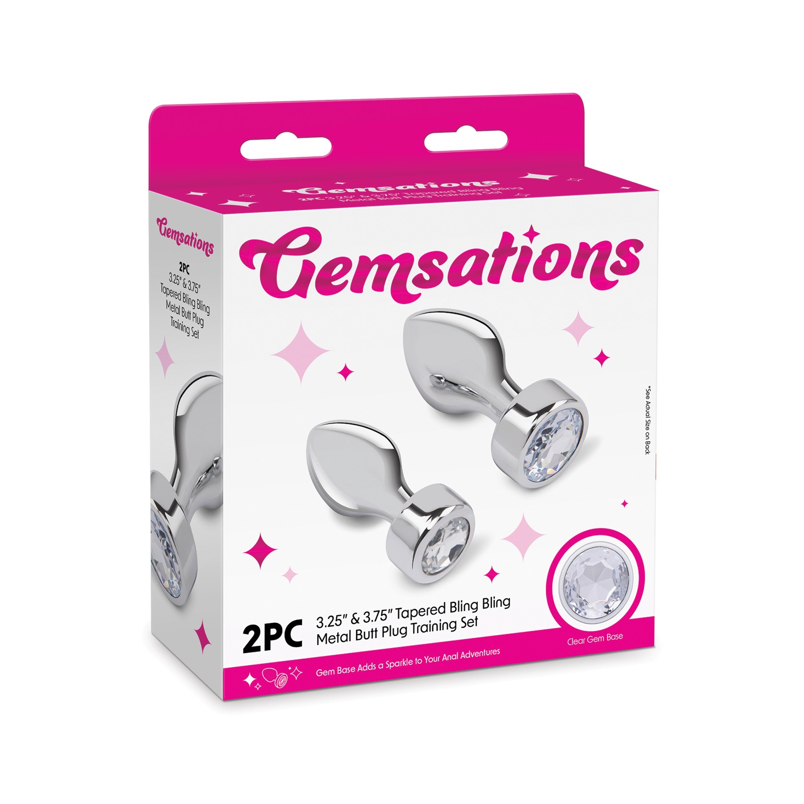 Gemsations Metal Butt Plug Training Set - Silver