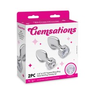 Gemsations Metal Butt Plug Training Set - Silver