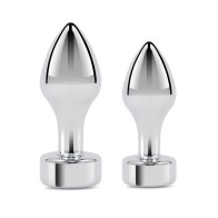 Gemsations Metal Butt Plug Training Set - Silver