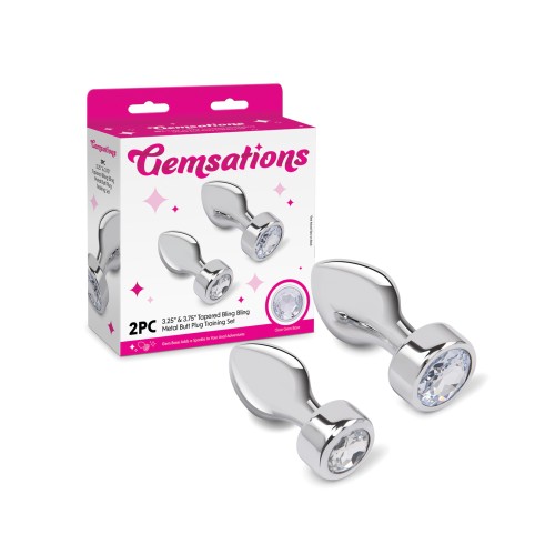 Gemsations Metal Butt Plug Training Set - Silver