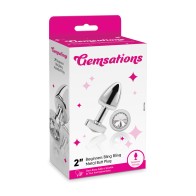 Bling Bling Butt Plug para Principiantes en Plata Gemsations