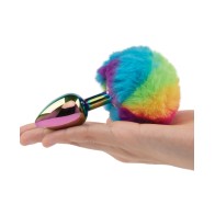 Gemsations Rainbow Bunny Tail Butt Plug