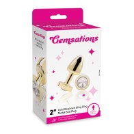 Gemsations 2 inch Beginners Gemmed Butt Plug Gold