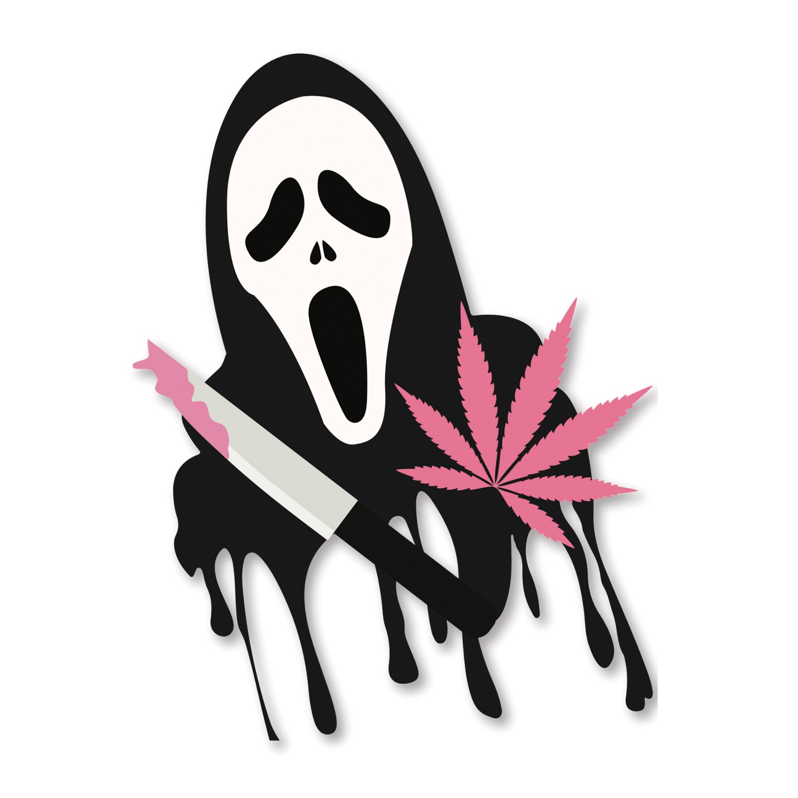 Halloween GhostFace Sticker Pack of 3 - Durable Vinyl