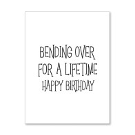 Halloween Bending Over Birthday Greeting Card with Sticker