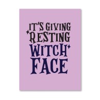 Halloween Witch Face Greeting Card Sticker