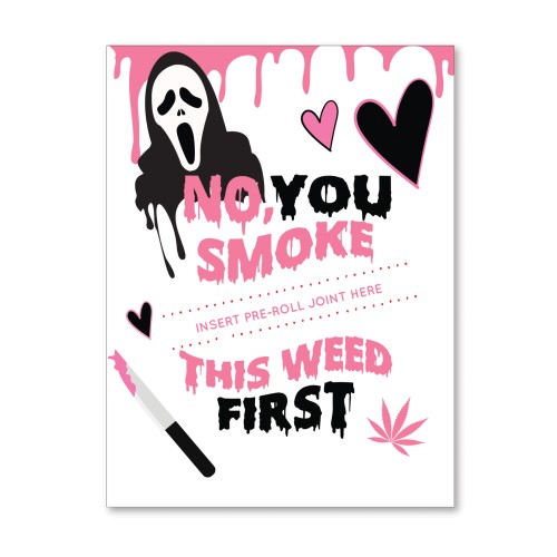 Halloween GhostFace Greeting Card with Matchbook