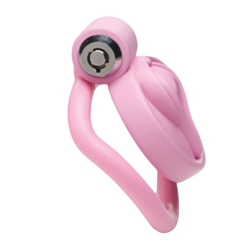 Master Series Pussification Vulva Locking Chastity Cage Pink