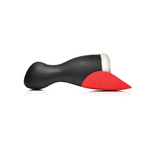 Curve Toys Vibrating Male Masturbator - Black/Red