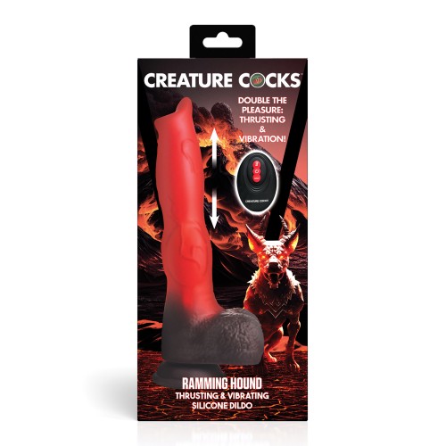 Creature Cocks Ramming Hound Silicone Dildo Red Brown