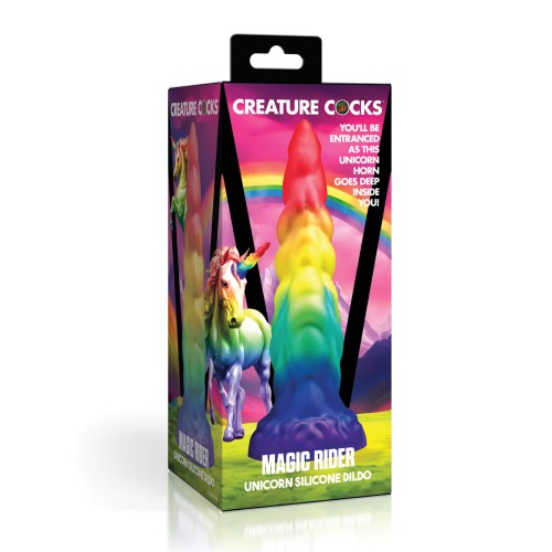 Dildo Unicornio Magic Rider de Creature Cocks Arcoíris