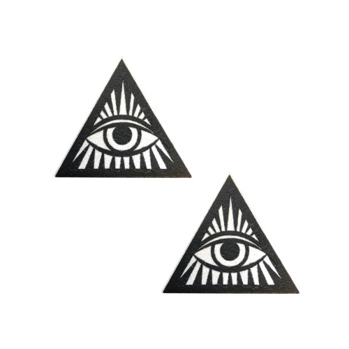 Neva Nude Eye of Providence Pasties Black White