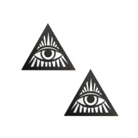 Neva Nude Eye of Providence Pasties Black White