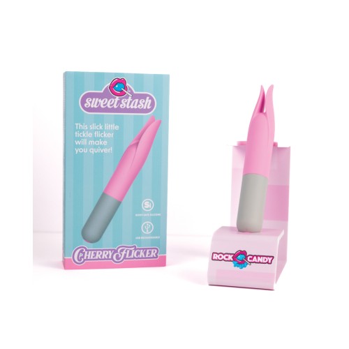 Estimulador Clitorial Cherry Flicker de Rock Candy - Rosa/Gris