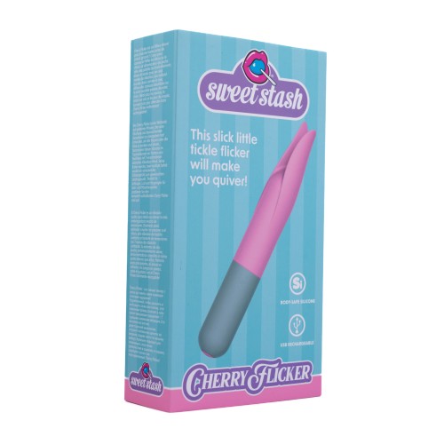 Rock Candy Cherry Flicker Clit Tickler - Pink/Grey