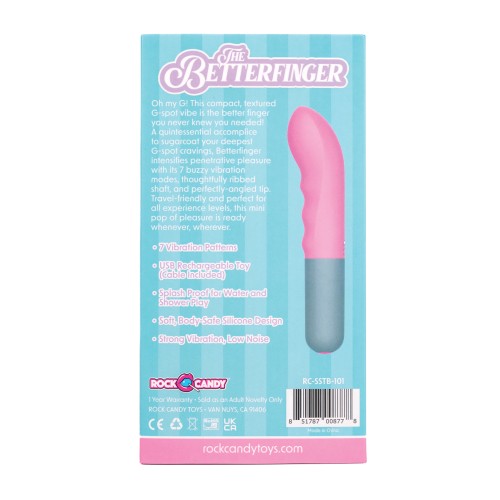 Rock Candy Betterfinger G-Spot Vibe - Pink/Grey