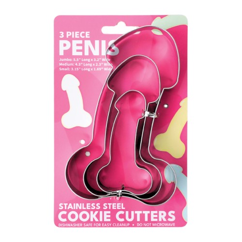 Set de Cortadores de Galletas 3 pc Pene