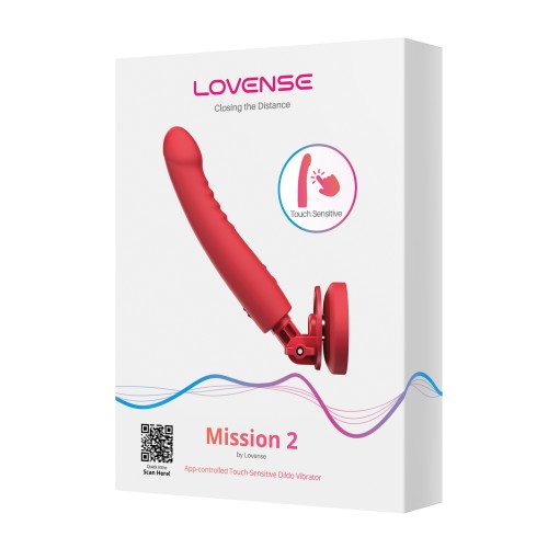 Lovense Mission 2 Touch-Sensitive Dildo Vibrator Red