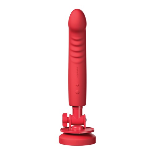 Lovense Mission 2 Touch-Sensitive Dildo Vibrator Red