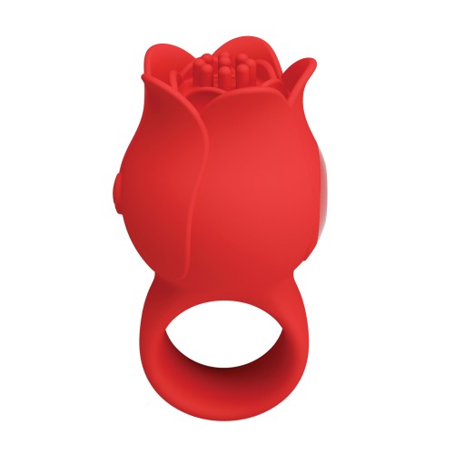 Pretty Love Jae Red Flower Ring Finger Vibrator