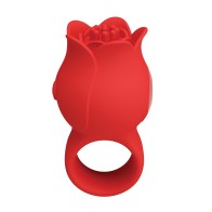 Pretty Love Jae Red Flower Ring Finger Vibrator