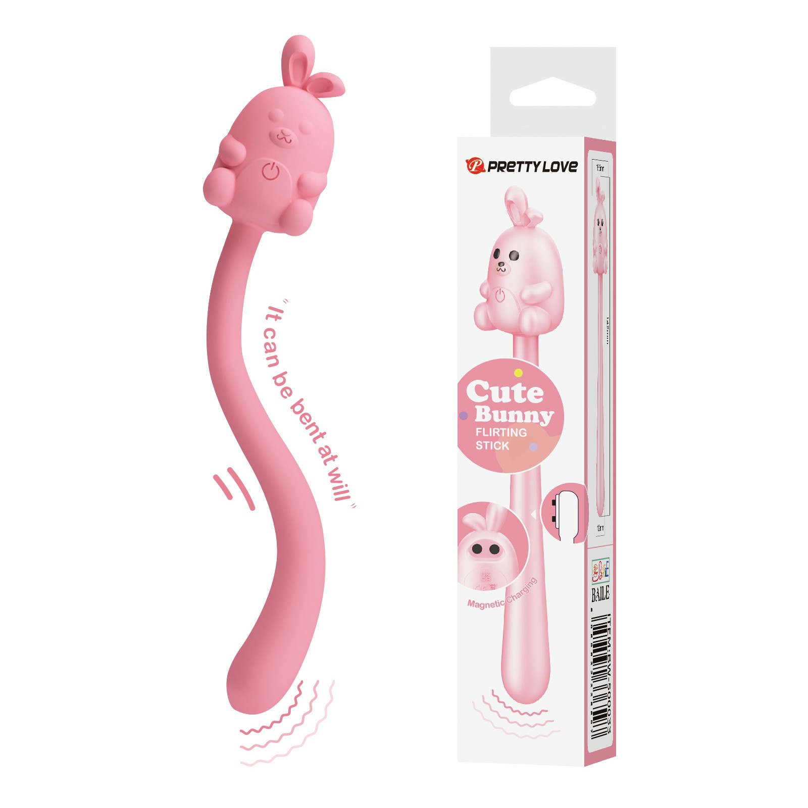 Pretty Love Cute Bunny Flirting Stick Rosa