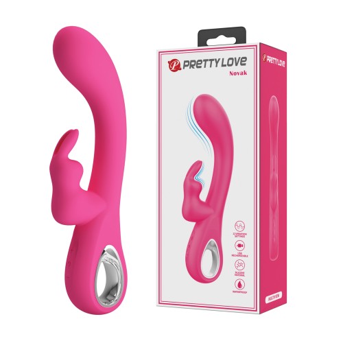 Pretty Love Novak Rabbit Vibrator with Handle - Pink