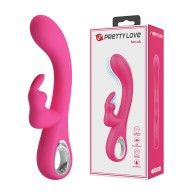 Pretty Love Novak Rabbit Vibrator with Handle - Pink