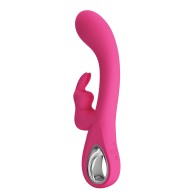 Pretty Love Novak Rabbit Vibrator with Handle - Pink